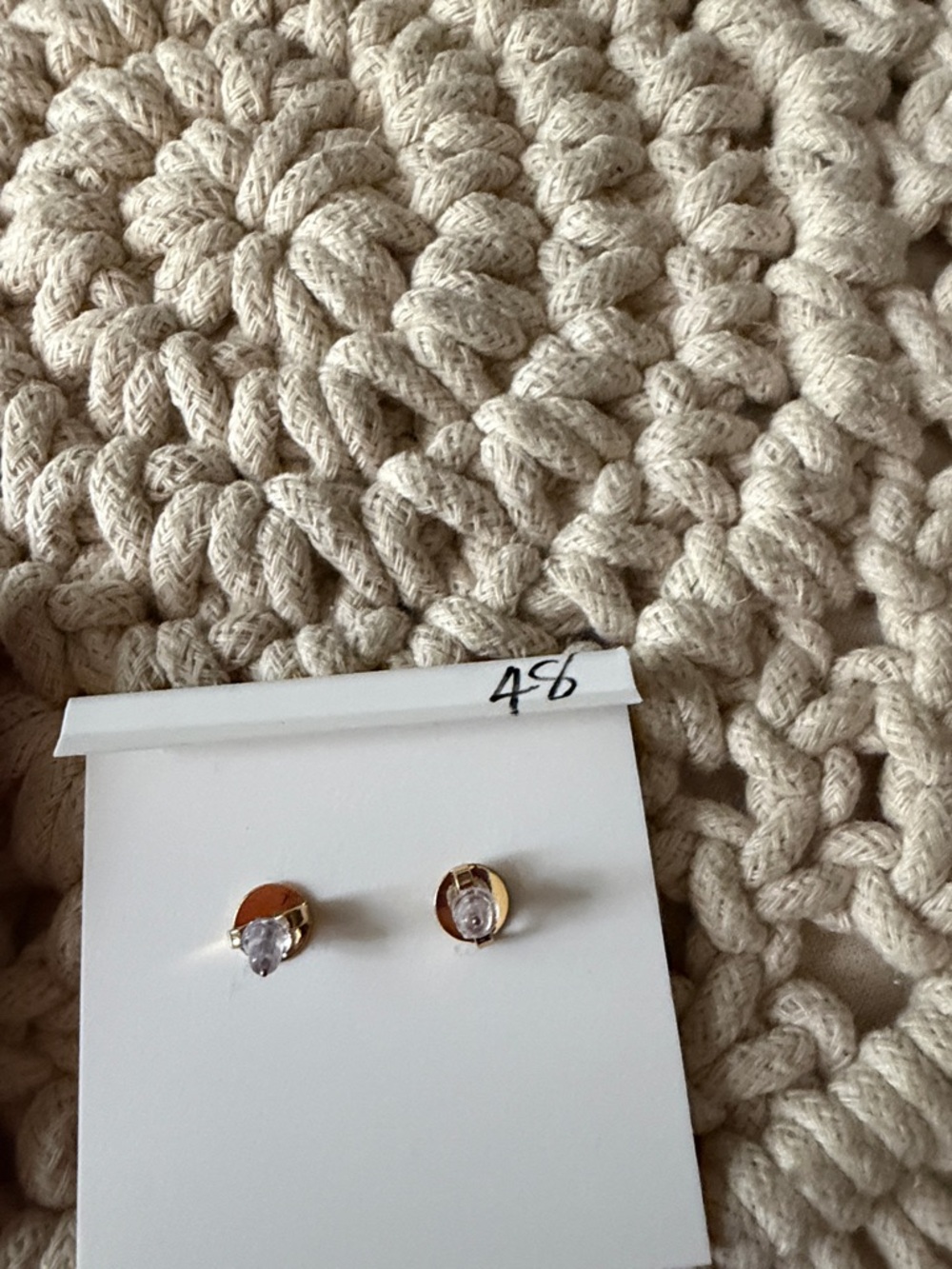 Tory Burch Gold and Black Logo Drop Earrings with Pink Pouch - Picture 2 of 5